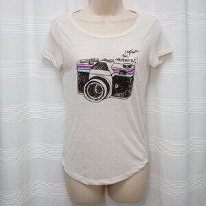 NWOT Vintage-Look Graphic Camera Tee